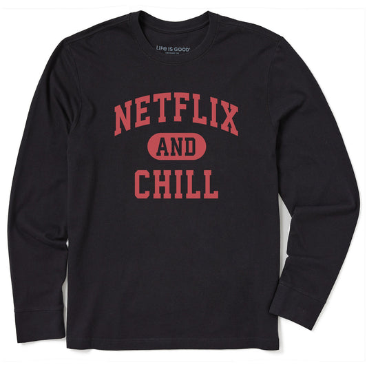 Men's Netflix and Chill Arch Long Sleeve Crusher Tee