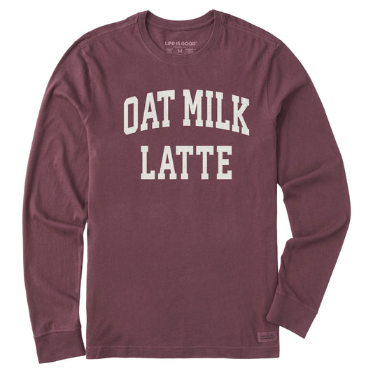 Men's Oat Milk Latte Arch Long Sleeve Crusher Tee