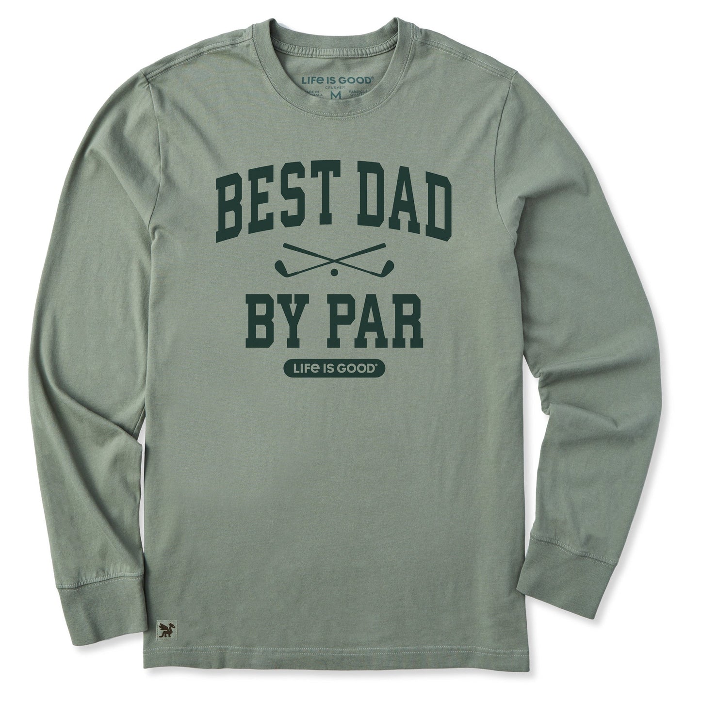 Men's Best Dad by Par Arch Long Sleeve Crusher Tee
