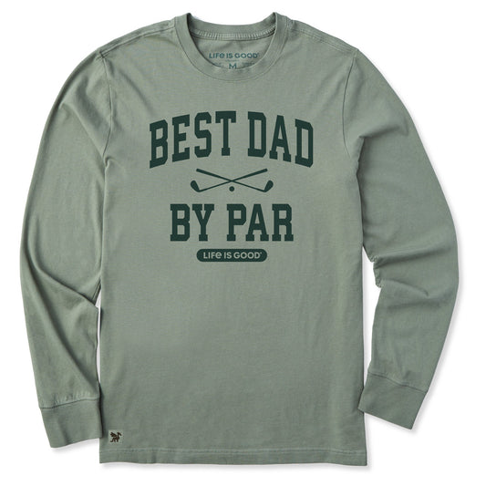 Men's Best Dad by Par Arch Long Sleeve Crusher Tee