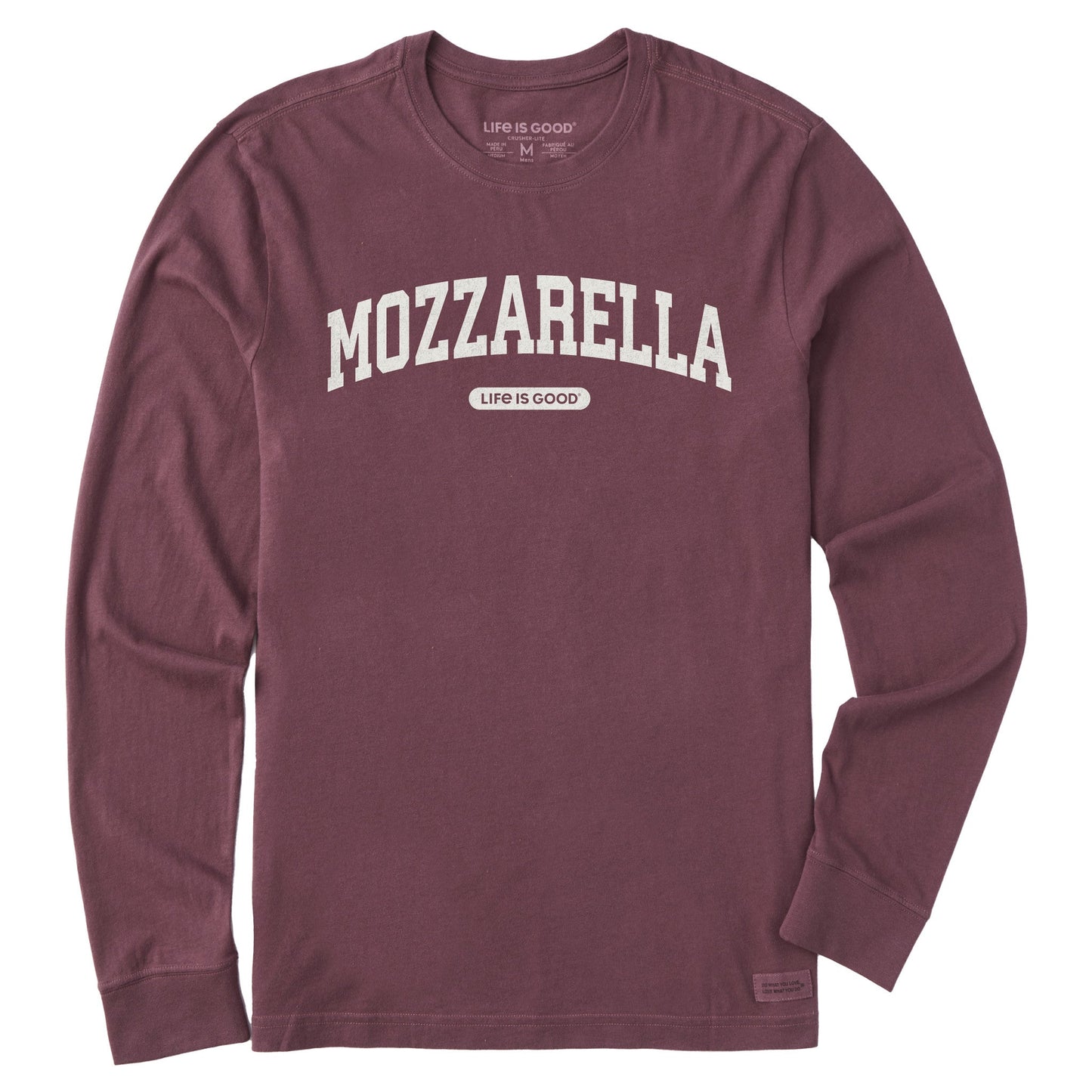 Men's Mozzarella Arch Long Sleeve Crusher Tee