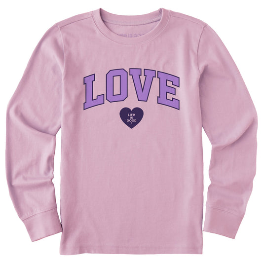 Kids Love Arch Long Sleeve Crusher Tee