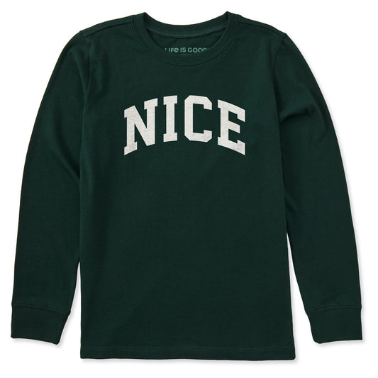Kids Nice Arch Long Sleeve Crusher Tee
