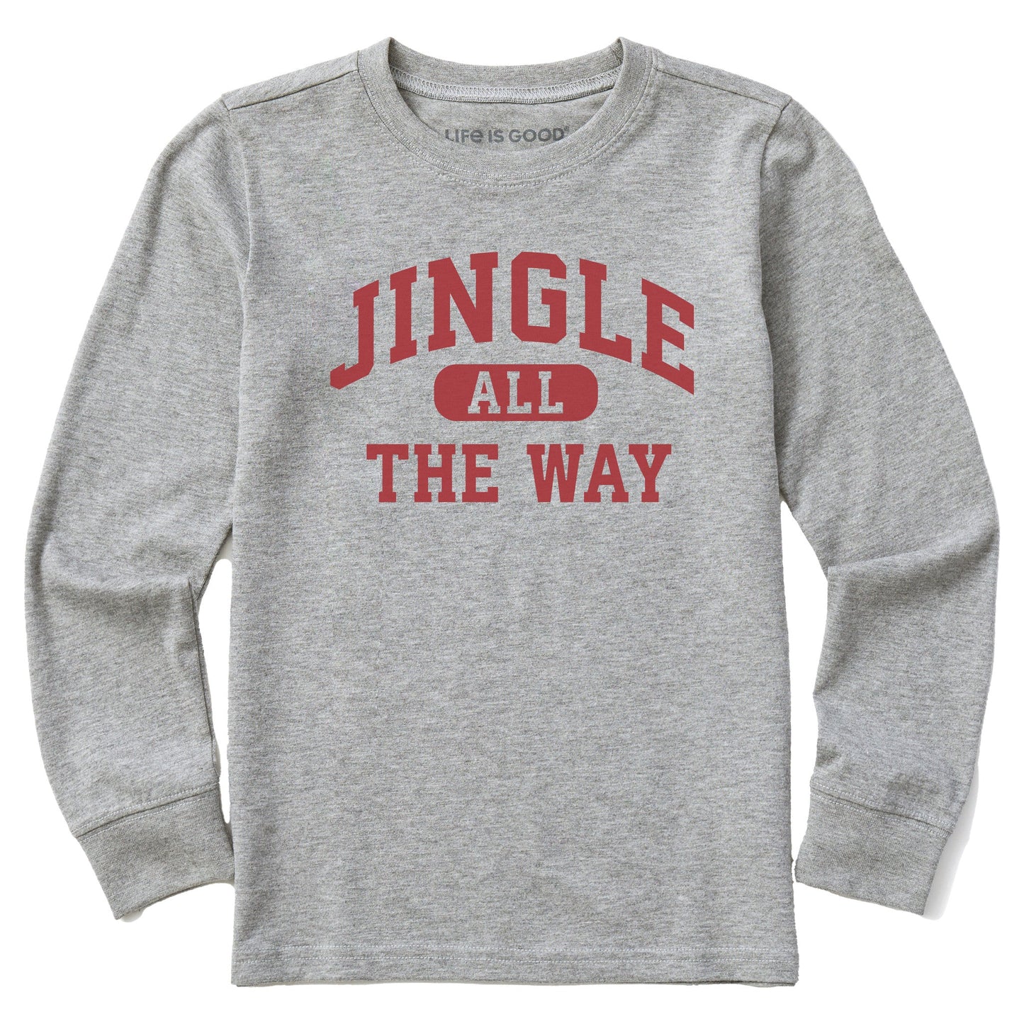 Kids Jingle All the Way Arch Long Sleeve Crusher Tee