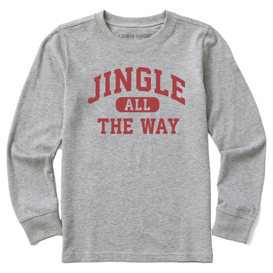 Kids Jingle All the Way Arch Long Sleeve Crusher Tee