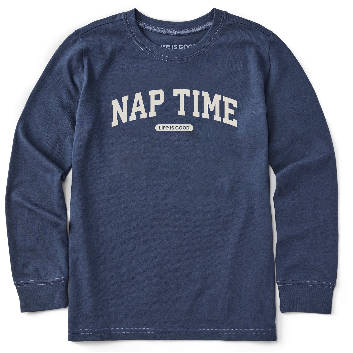 Kids Nap Time Arch Long Sleeve Crusher Tee