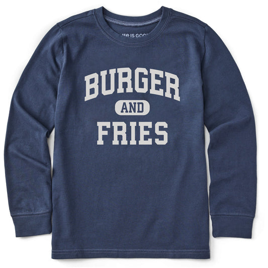 Kids Burger and Fries Arch Long Sleeve Crusher Tee