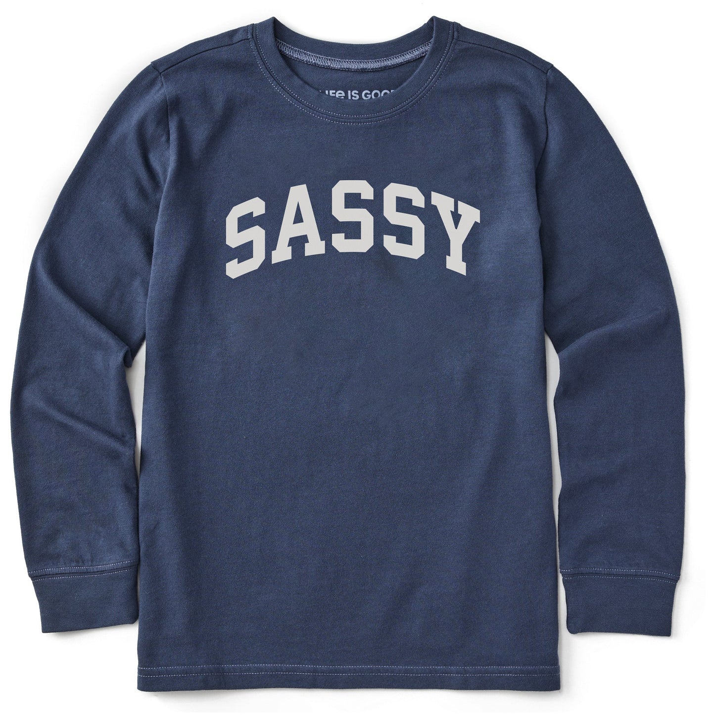 Kids Sassy Arch Long Sleeve Crusher Tee