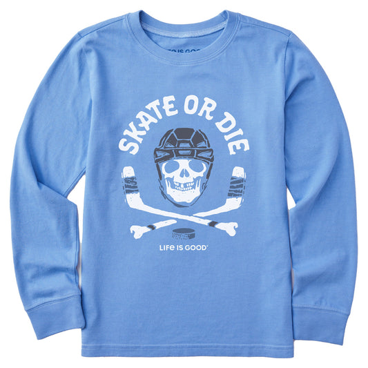 Kids Skate or Die Hockey Long Sleeve Crusher Tee