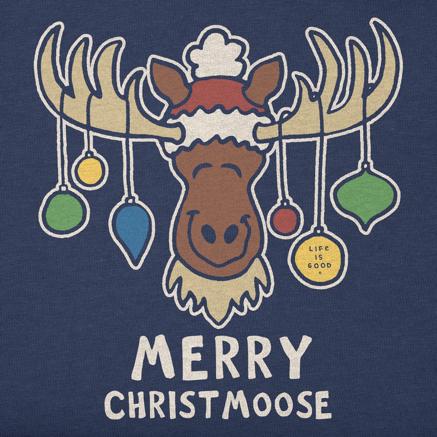Kids Merry Christmoose Ornaments Vintage Long Sleeve Crusher Tee