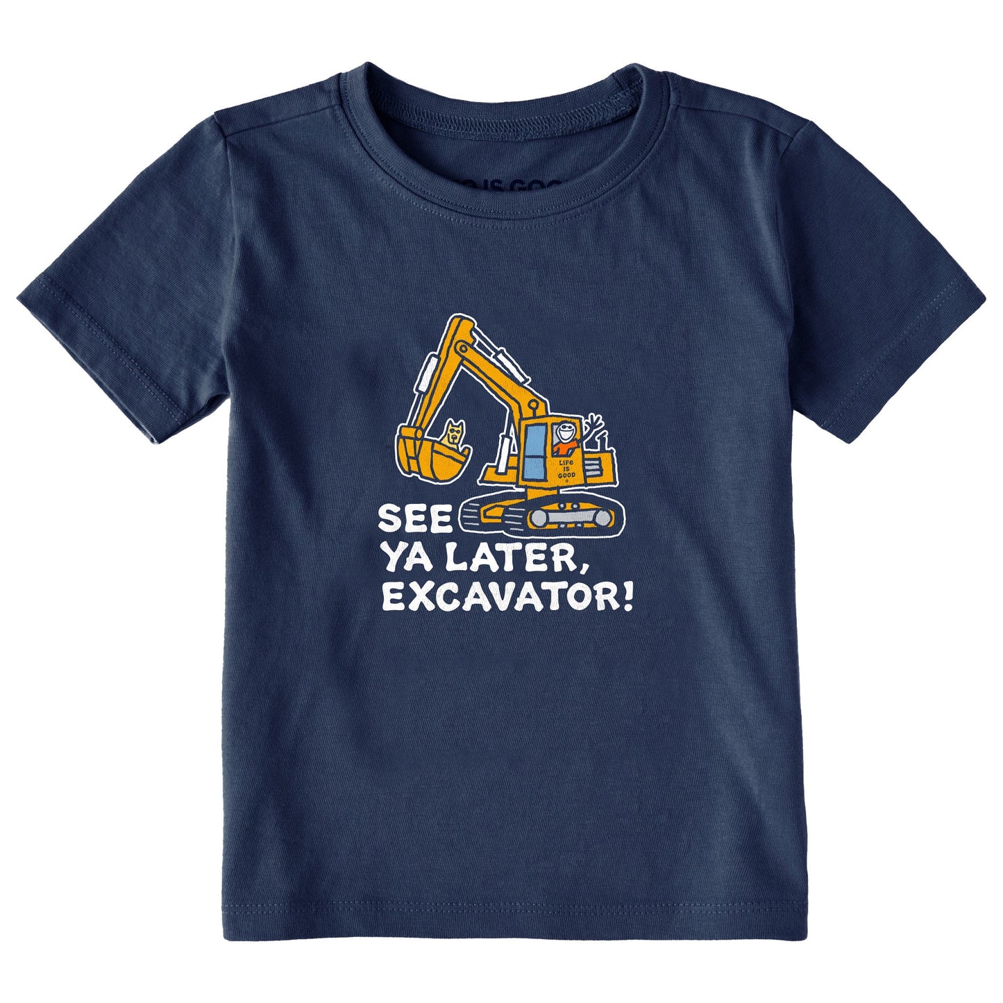 Toddler Jake and Rocket Excavator Short Sleeve Toddler Crusher Tee