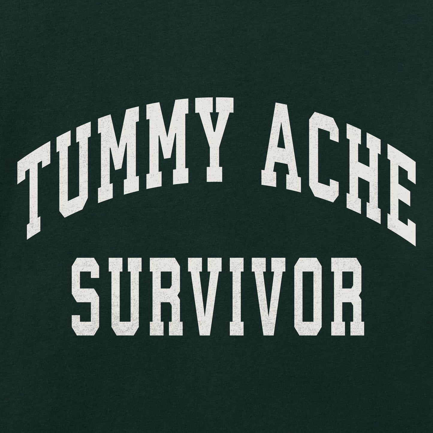 Women's Tummy Ache Survivor Arch Short Sleeve Crusher Boxy Tee