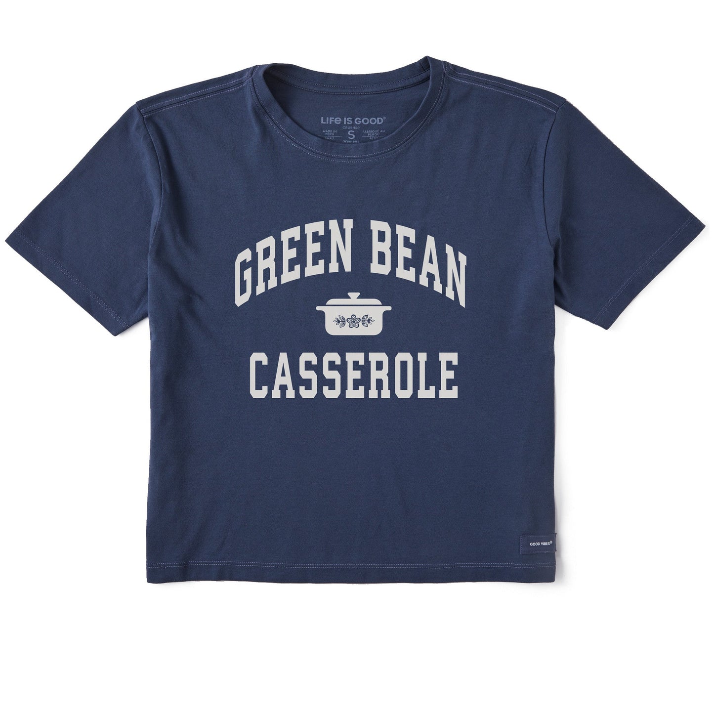Women's Green Bean Casserole Athletic Arch Short Sleeve Crusher Boxy Tee