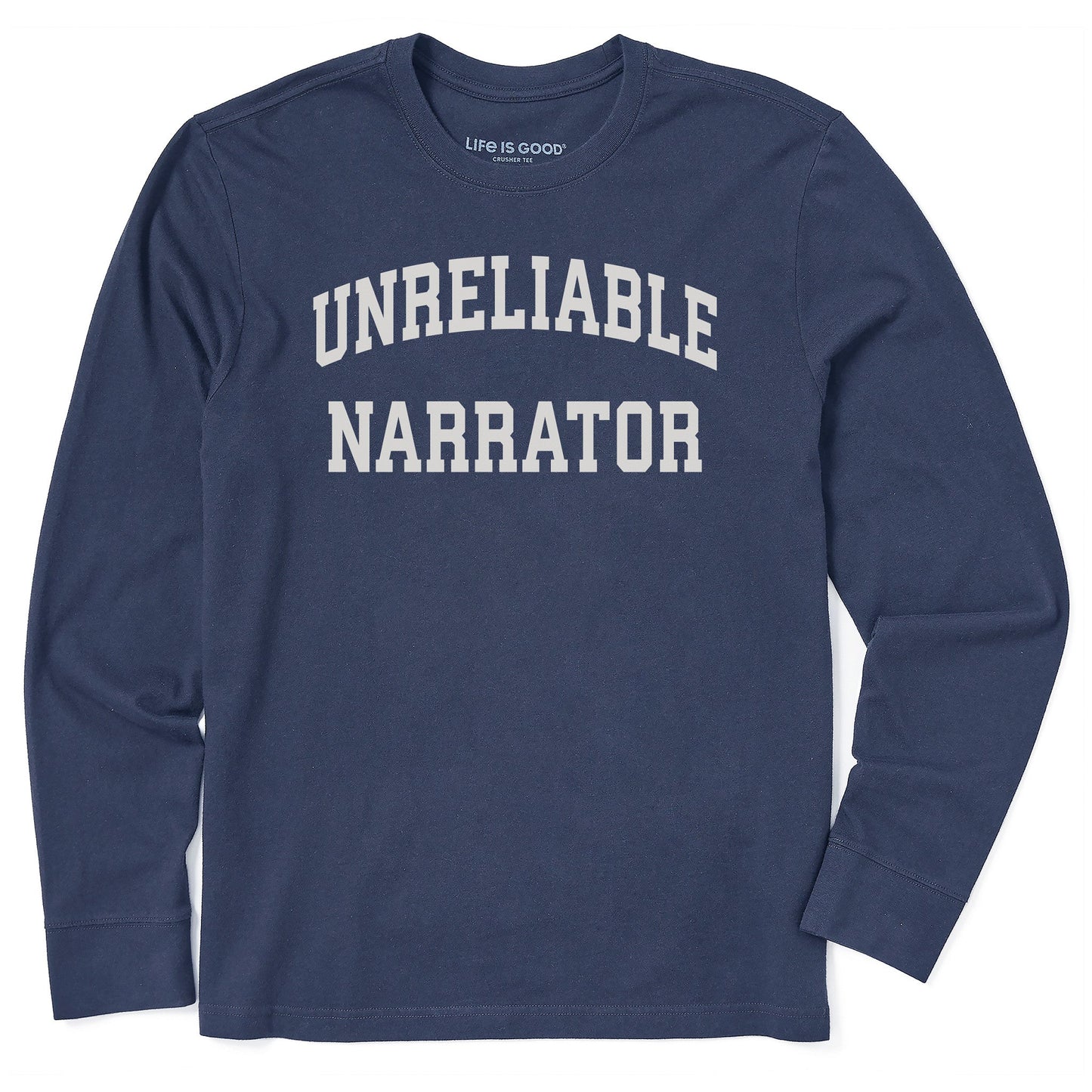 Men's Unreliable Narrator Arch Long Sleeve Crusher Tee