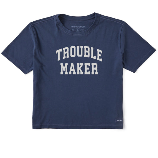 Women's Trouble Maker Arch Short Sleeve Crusher Boxy Tee