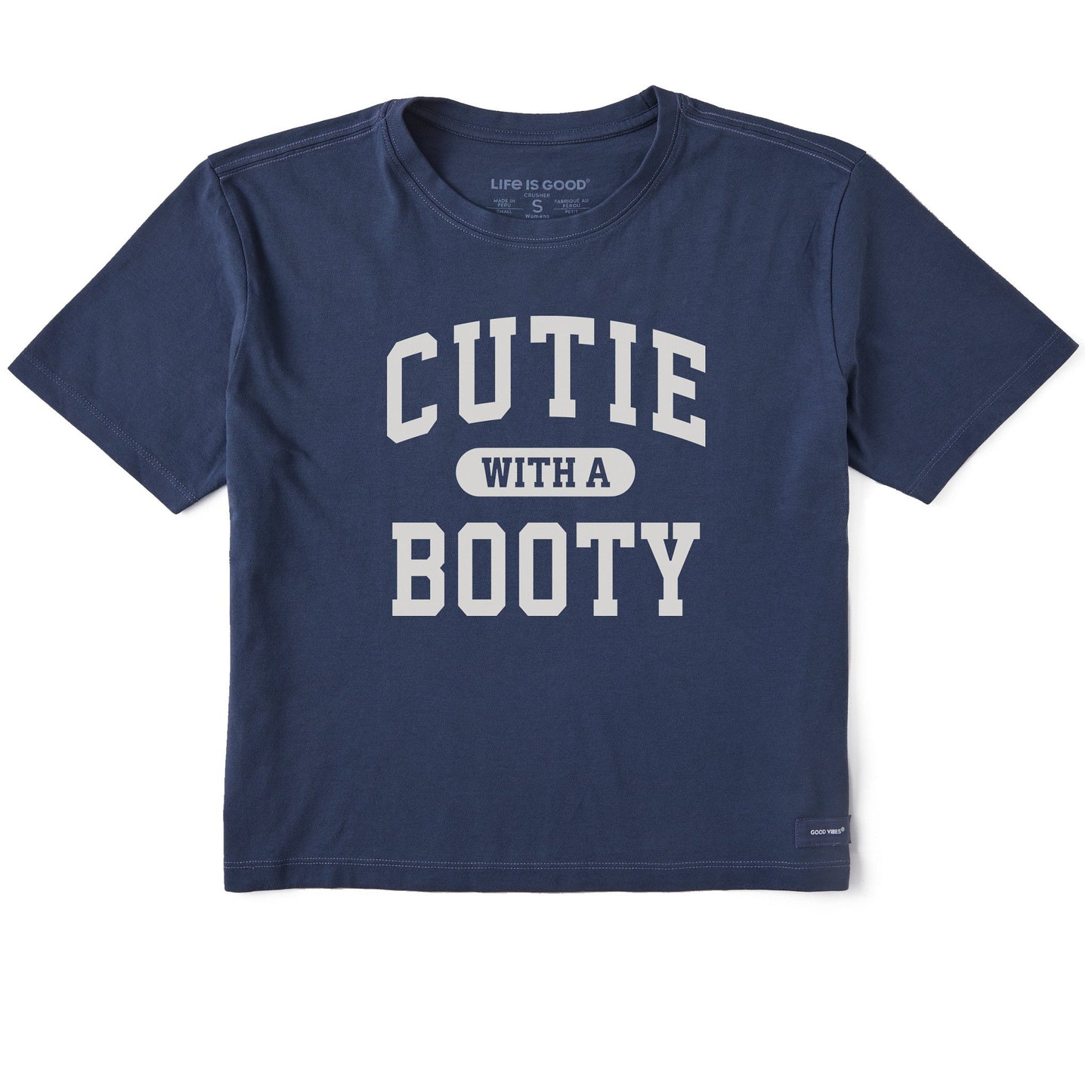 Women's Cutie with a Booty Arch Short Sleeve Crusher Boxy Tee