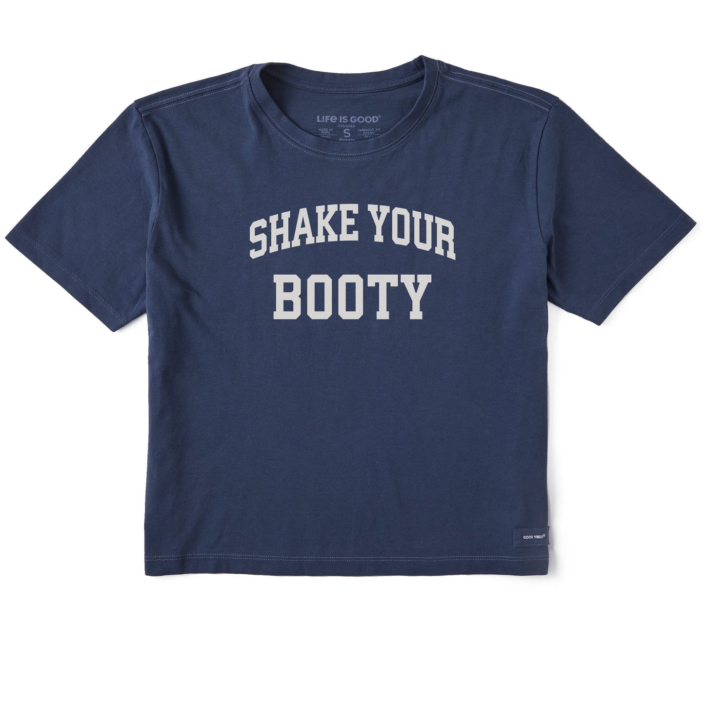 Women's Shake Your Booty Arch Short Sleeve Crusher Boxy Tee