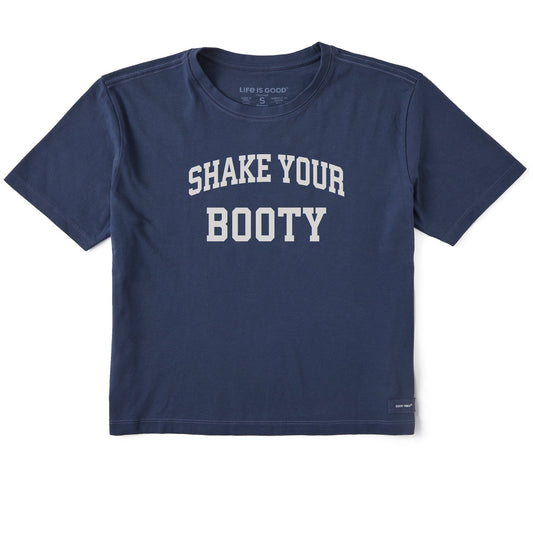 Women's Shake Your Booty Arch Short Sleeve Crusher Boxy Tee