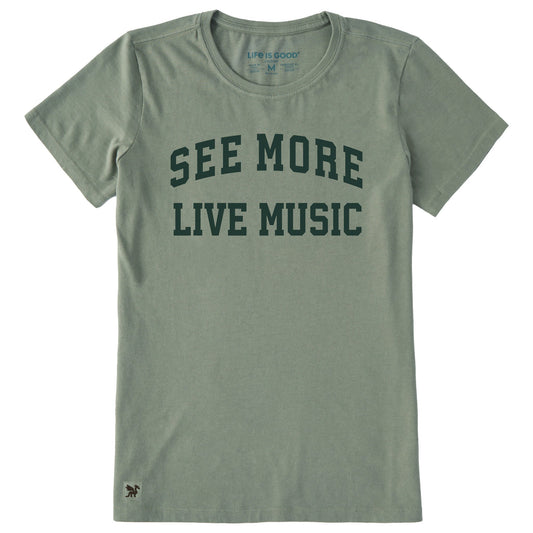 Women's See More Live Music Arch Short Sleeve Crusher Tee
