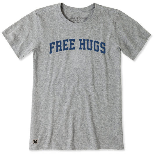 Women's Free Hugs Arch Short Sleeve Crusher Tee