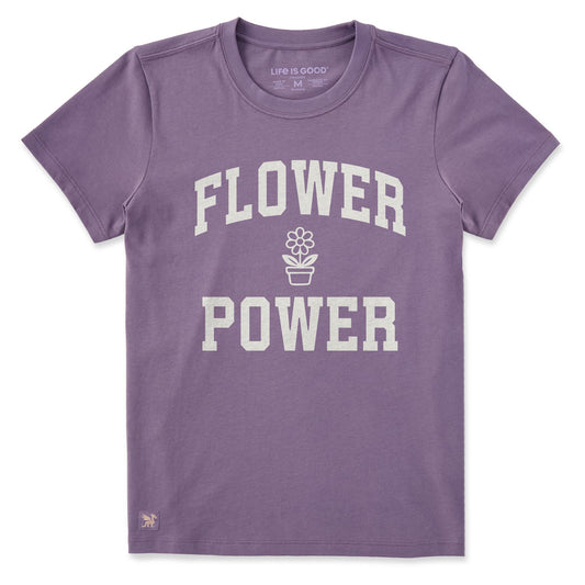 Women's Flower Power Arch Short Sleeve Crusher Tee