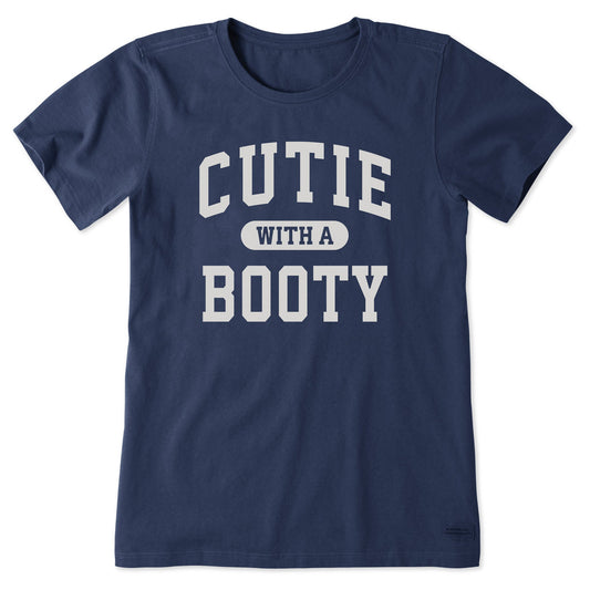 Women's Cutie with a Booty Arch Short Sleeve Crusher Tee