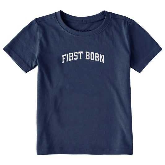 Toddler First Born Arch Short Sleeve Crusher Tee
