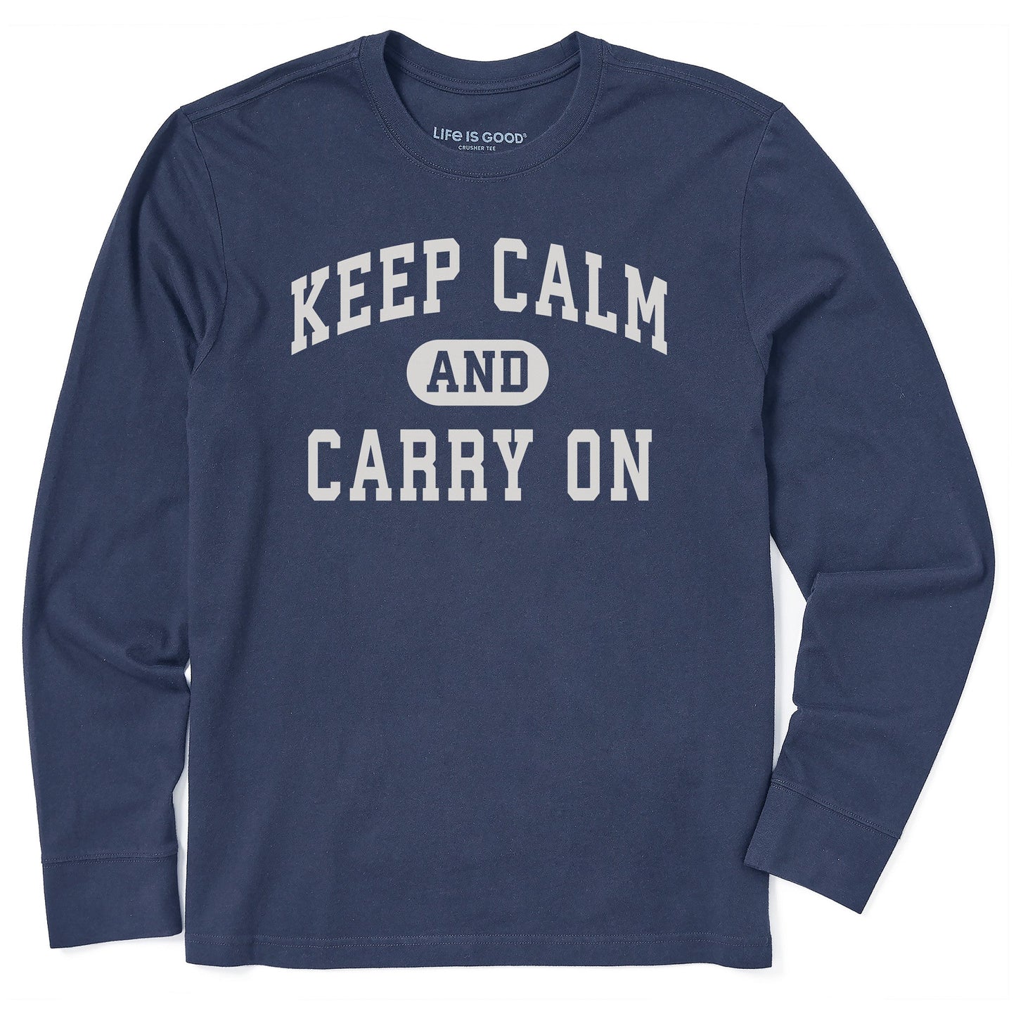 Men's Keep Calm Arch Long Sleeve Crusher Tee