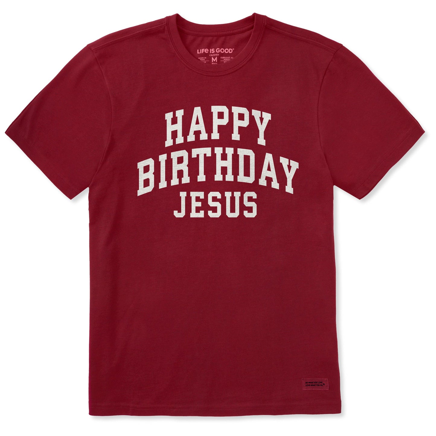 Men's Happy Birthday Jesus Arch Short Sleeve Crusher Tee