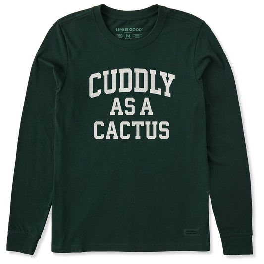 Women's Cuddly as a Cactus Arch Long Sleeve Crusher Tee
