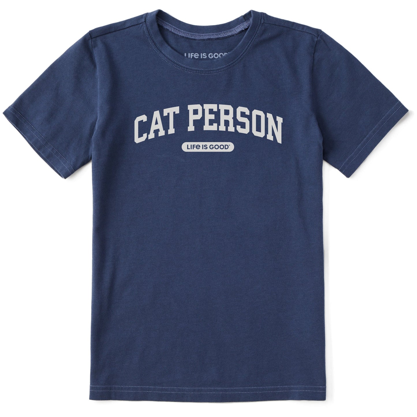 Kids A Cat Person Arch Short Sleeve Crusher Tee