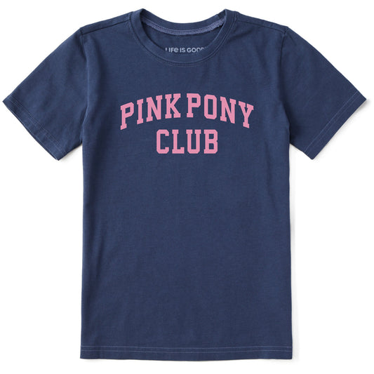 Kids Pink Pony Club Arch Short Sleeve Crusher Tee