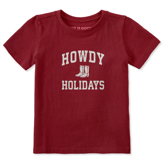 Toddler Howdy Holidays Arch Short Sleeve Crusher Tee