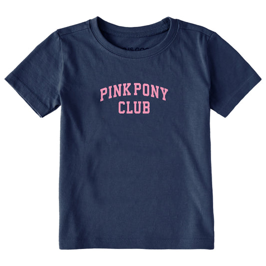 Toddler Pink Pony Club Arch Short Sleeve Crusher Tee