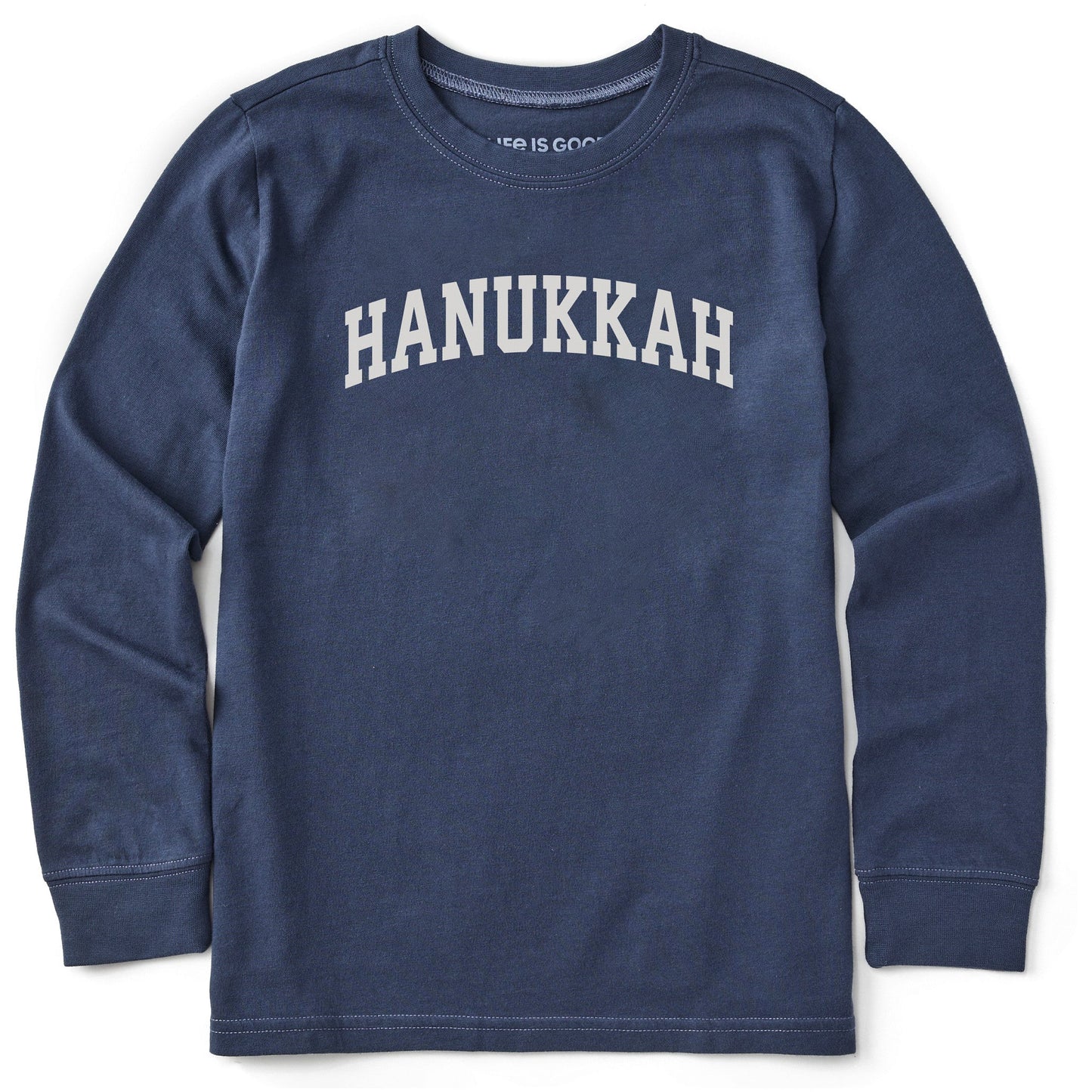 Kids Hanukkah Arch Long Sleeve Crusher Tee