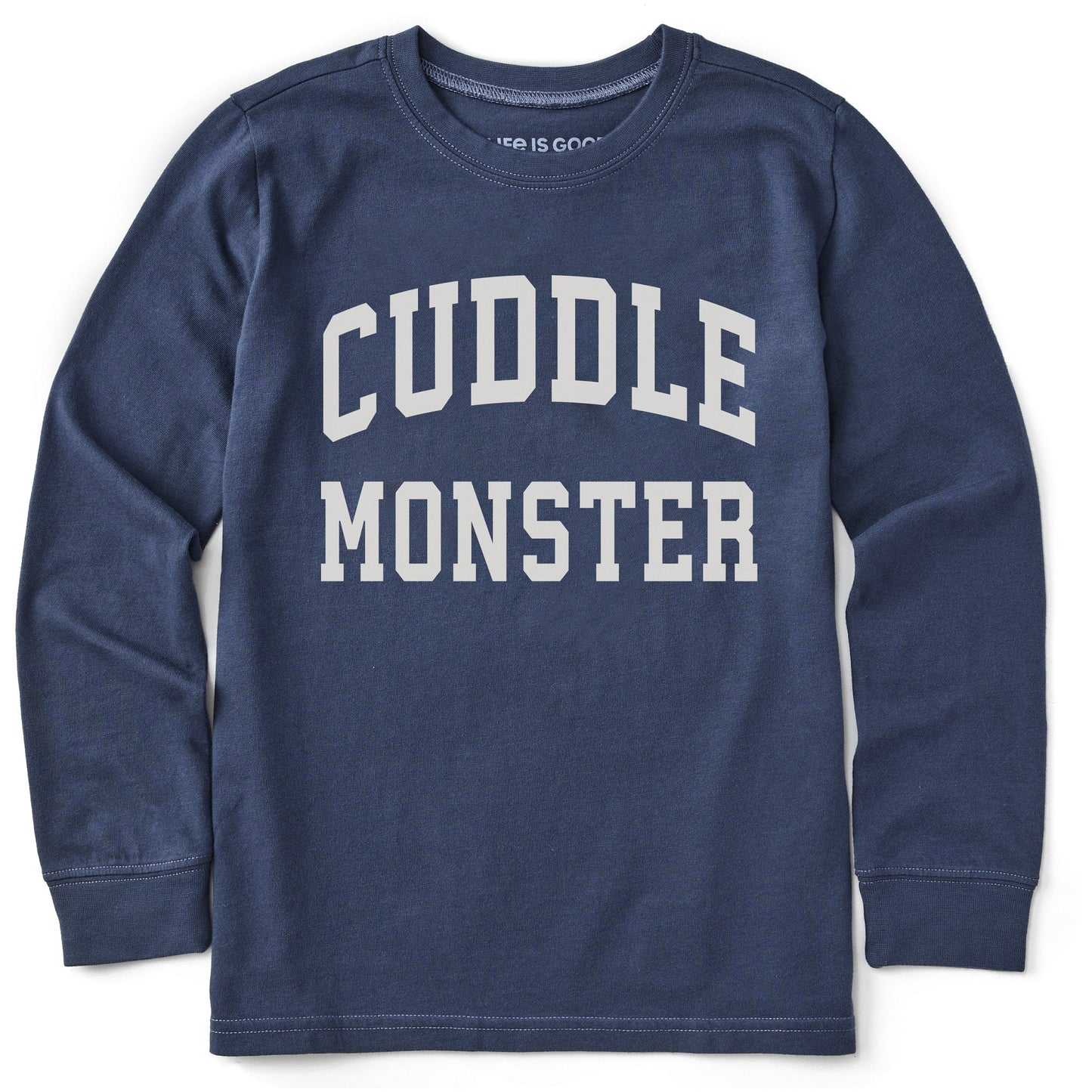 Kids Cuddle Monster Arch Long Sleeve Crusher Tee