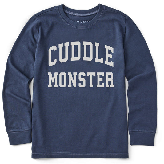 Kids Cuddle Monster Arch Long Sleeve Crusher Tee