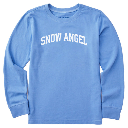 Kids Snow Angel Arch Long Sleeve Crusher Tee