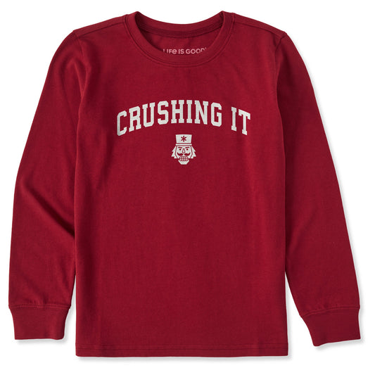 Kids Crushing It Arch Long Sleeve Crusher Tee