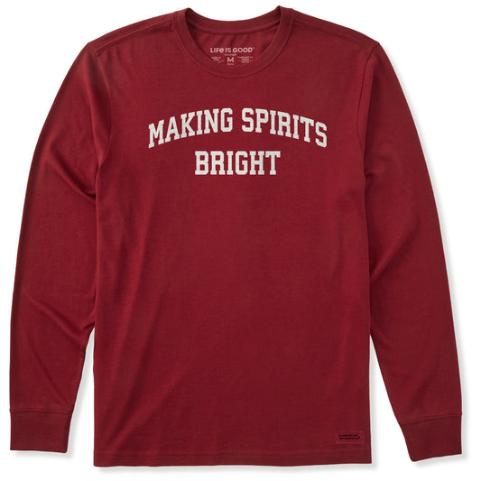 Men's Making Spirits Bright Arch Long Sleeve Crusher Tee
