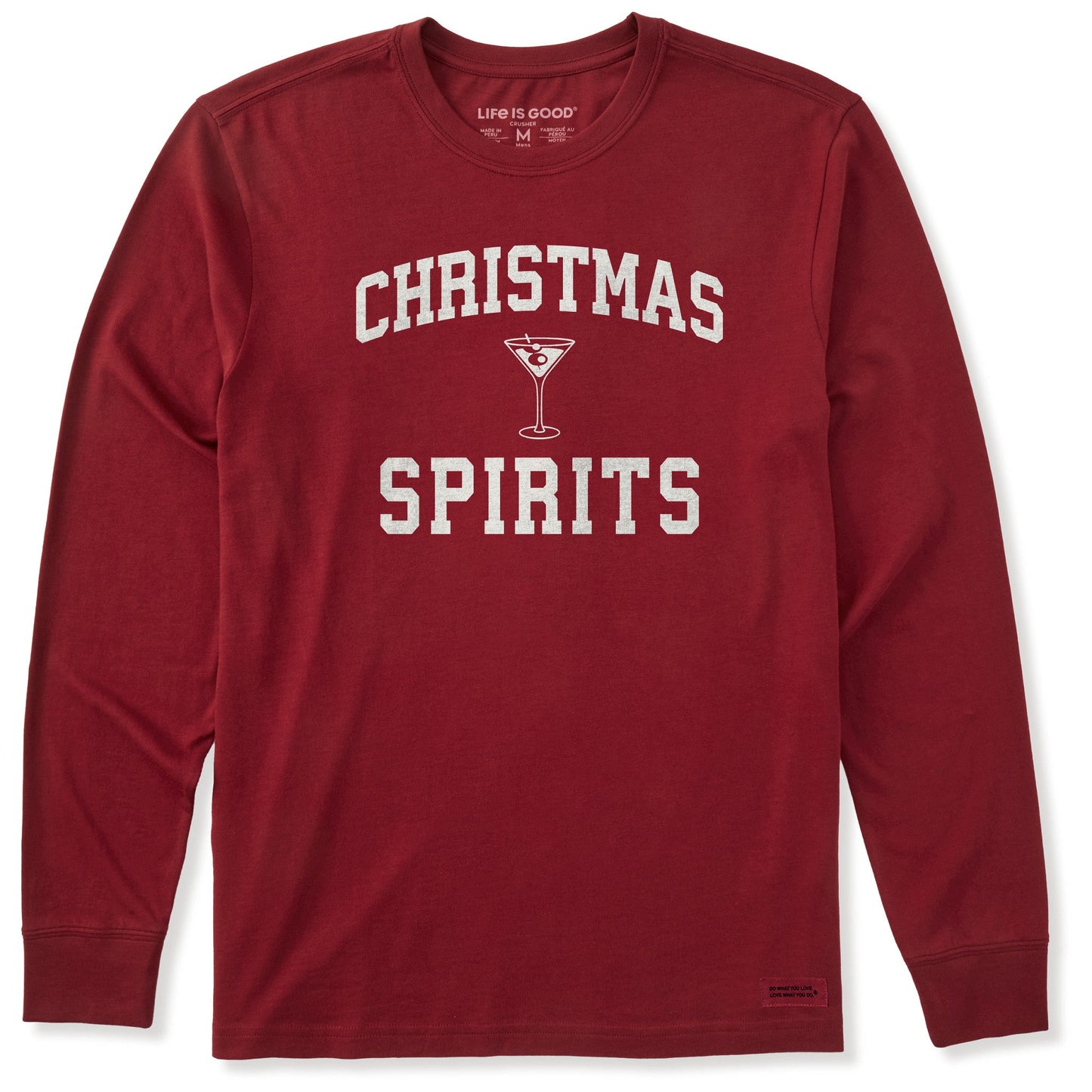 Men's Christmas Spirits Arch Long Sleeve Crusher Tee