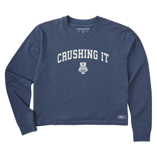 Women's Crushing It Arch Long Sleeve Crusher Boxy Tee