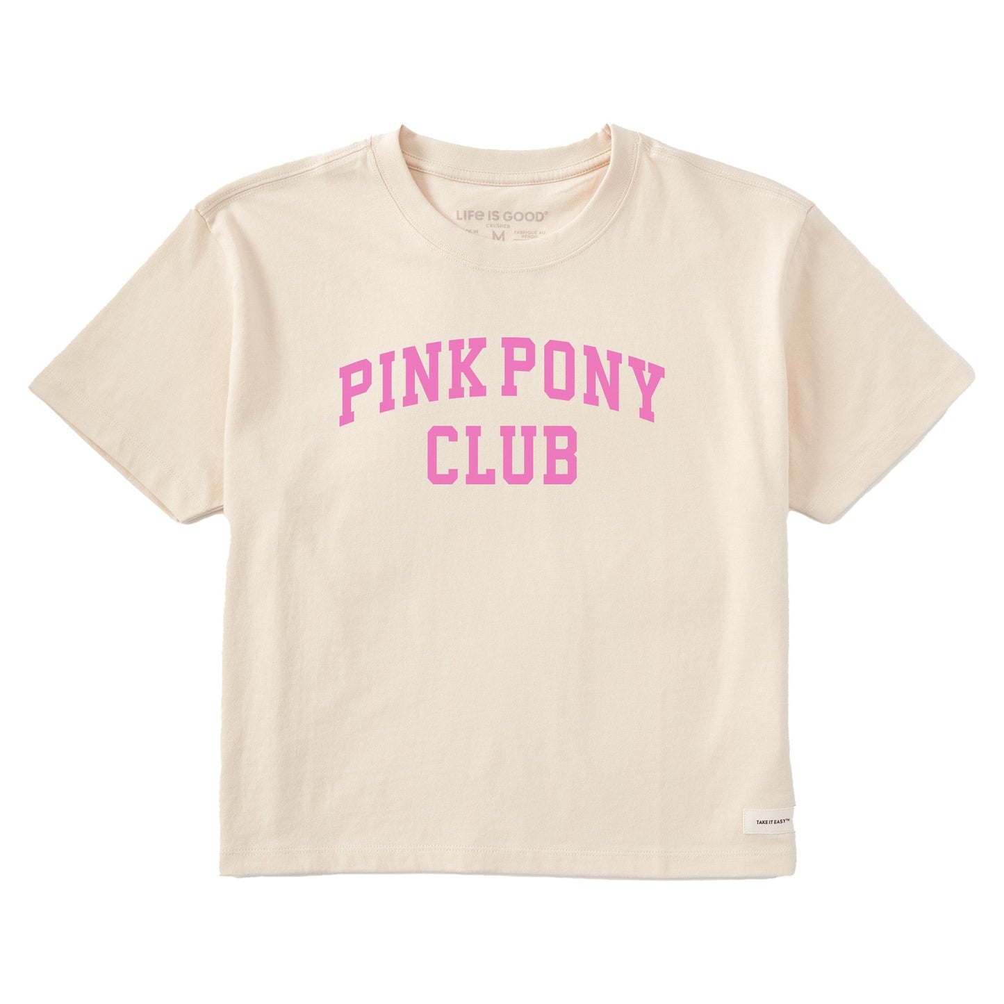 Women's Pink Pony Club Arch Short Sleeve Crusher Boxy Tee