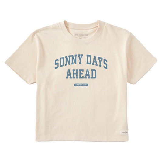 Women's Sunny Days Ahead Arch Short Sleeve Crusher Boxy Tee