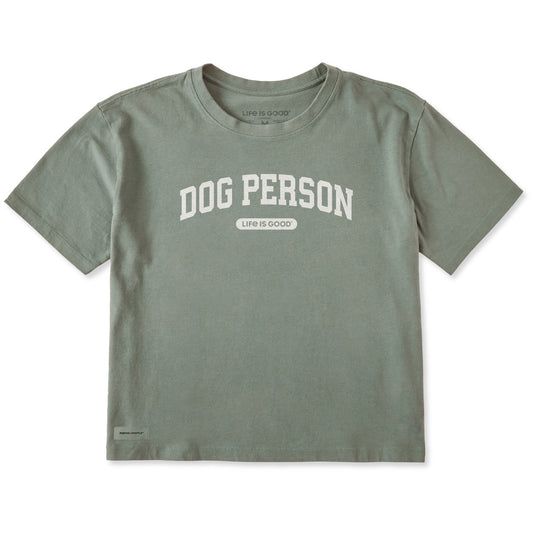 Women's Dog Person Arch Short Sleeve Crusher Boxy Tee