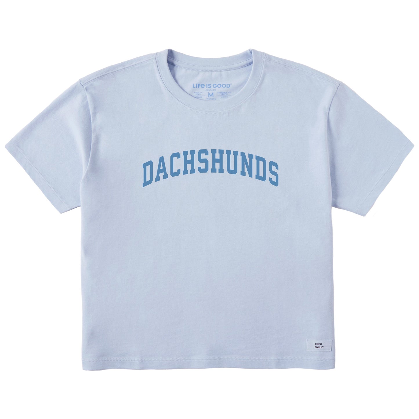 Women's Dachshunds Arch Short Sleeve Crusher Boxy Tee