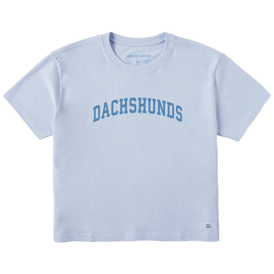 Women's Dachshunds Arch Short Sleeve Crusher Boxy Tee