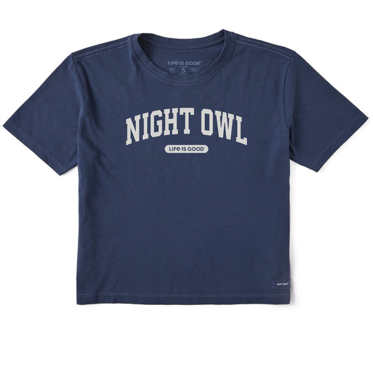 Women's Night Owl Arch Short Sleeve Crusher Boxy Tee