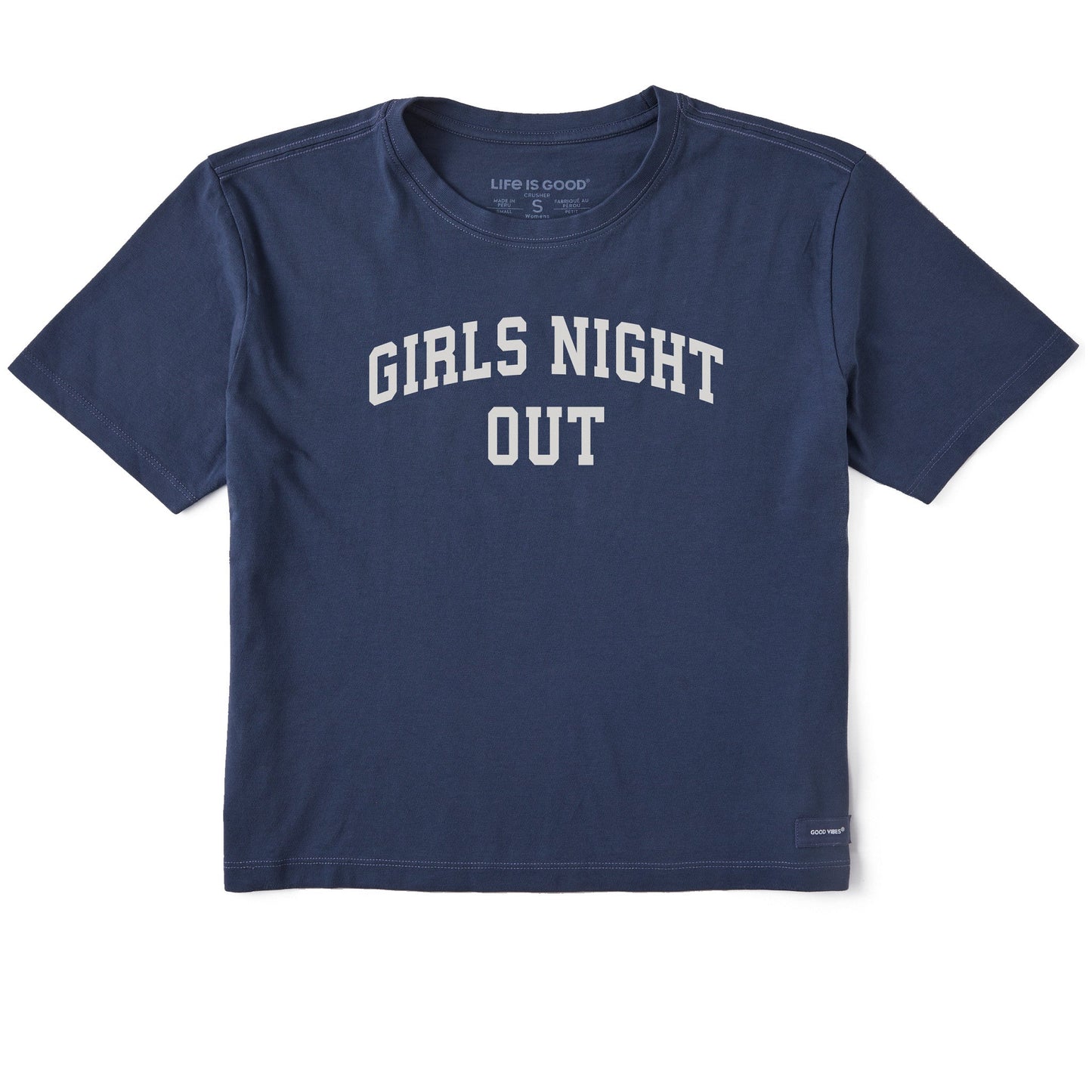 Women's Girls Night Out Arch Short Sleeve Crusher Boxy Tee