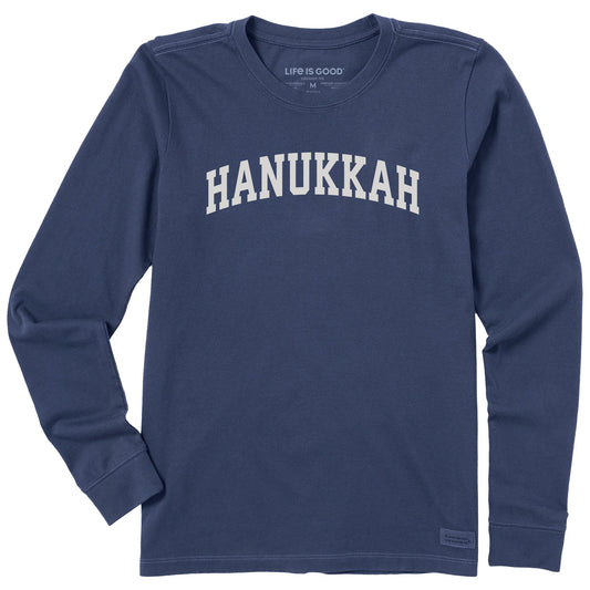 Women's Hanukkah Arch Long Sleeve Crusher Tee
